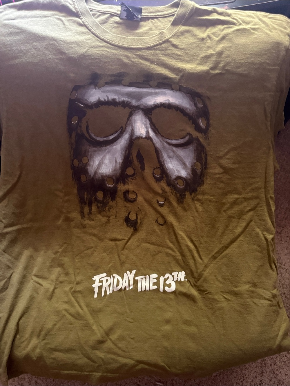 Friday the 13th Graphic Tee - Olive Green Men's Short Sleeve Shirt